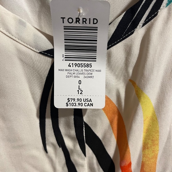 Torrid Maxi Challis Trapeze Dress size 0 NWT - Picture 7 of 7